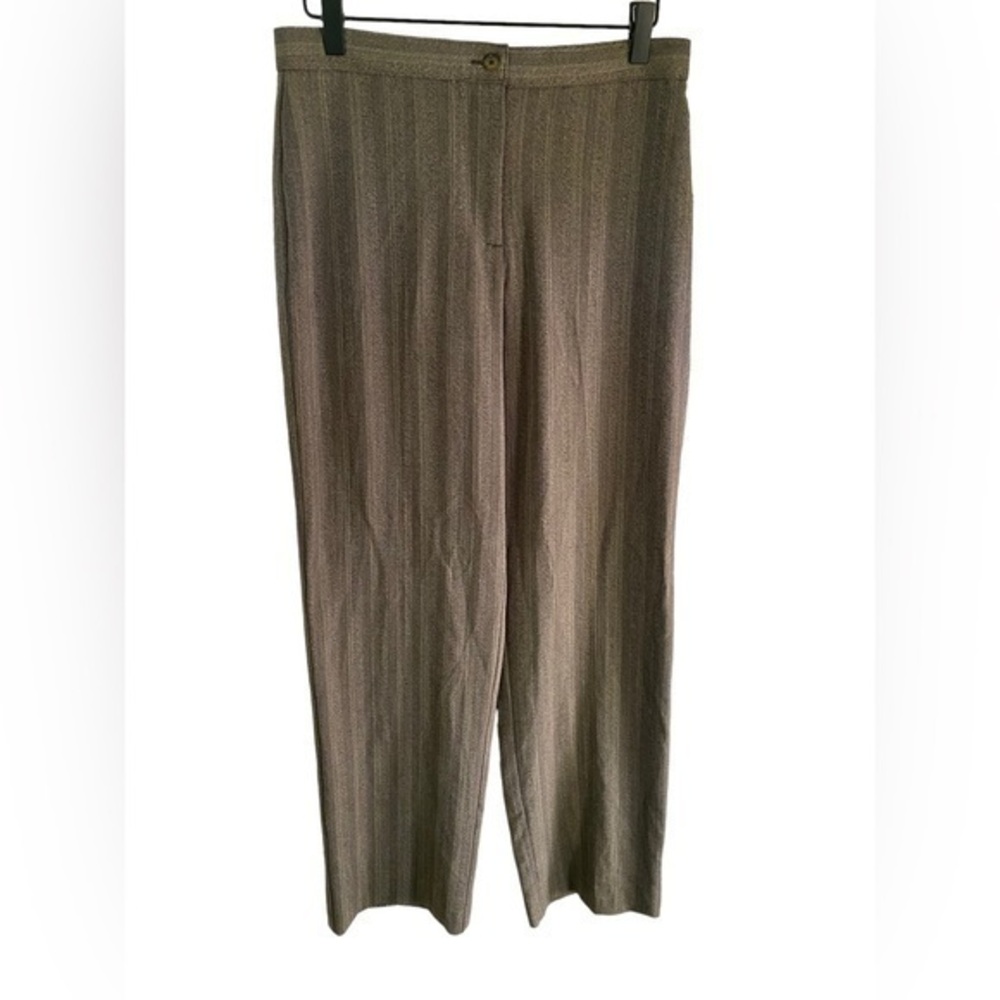 Counterparts women’s striped wide leg high rise brown/tan pants size 8